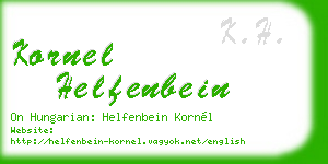 kornel helfenbein business card